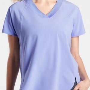 Athleta Short Sleeve Zephyr shirt plus 2X blue periwinkle scrub top